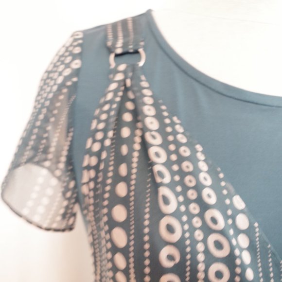 UEL 2 Piece Chiffon/Stretch Knit Top/Skirt Set NEW- Sz. 8 - Picture 5 of 9